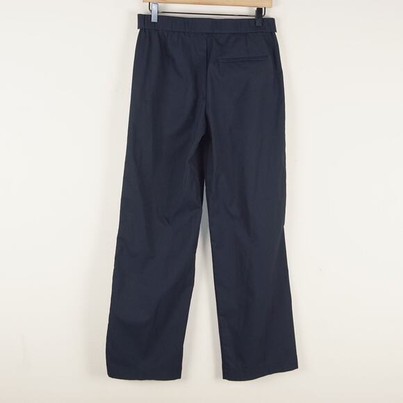 Zara Wide Leg Navy Blue Side Striped Trouser Tracker Pants Womens Sz S - Picture 3 of 14